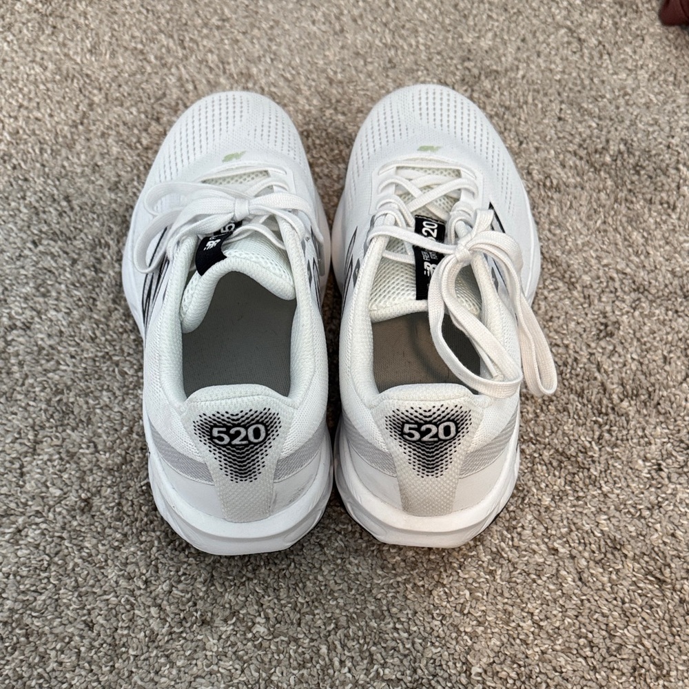 New Balance 520 White Athletic Running Shoes